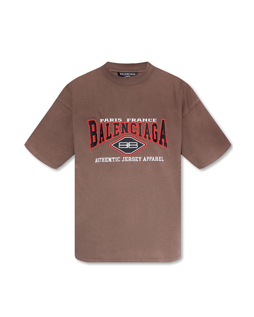 Balenciaga T-shirt With Logo in Brown for Men | Lyst