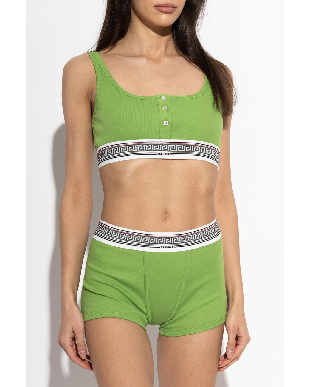 Versace Green Cotton Bra