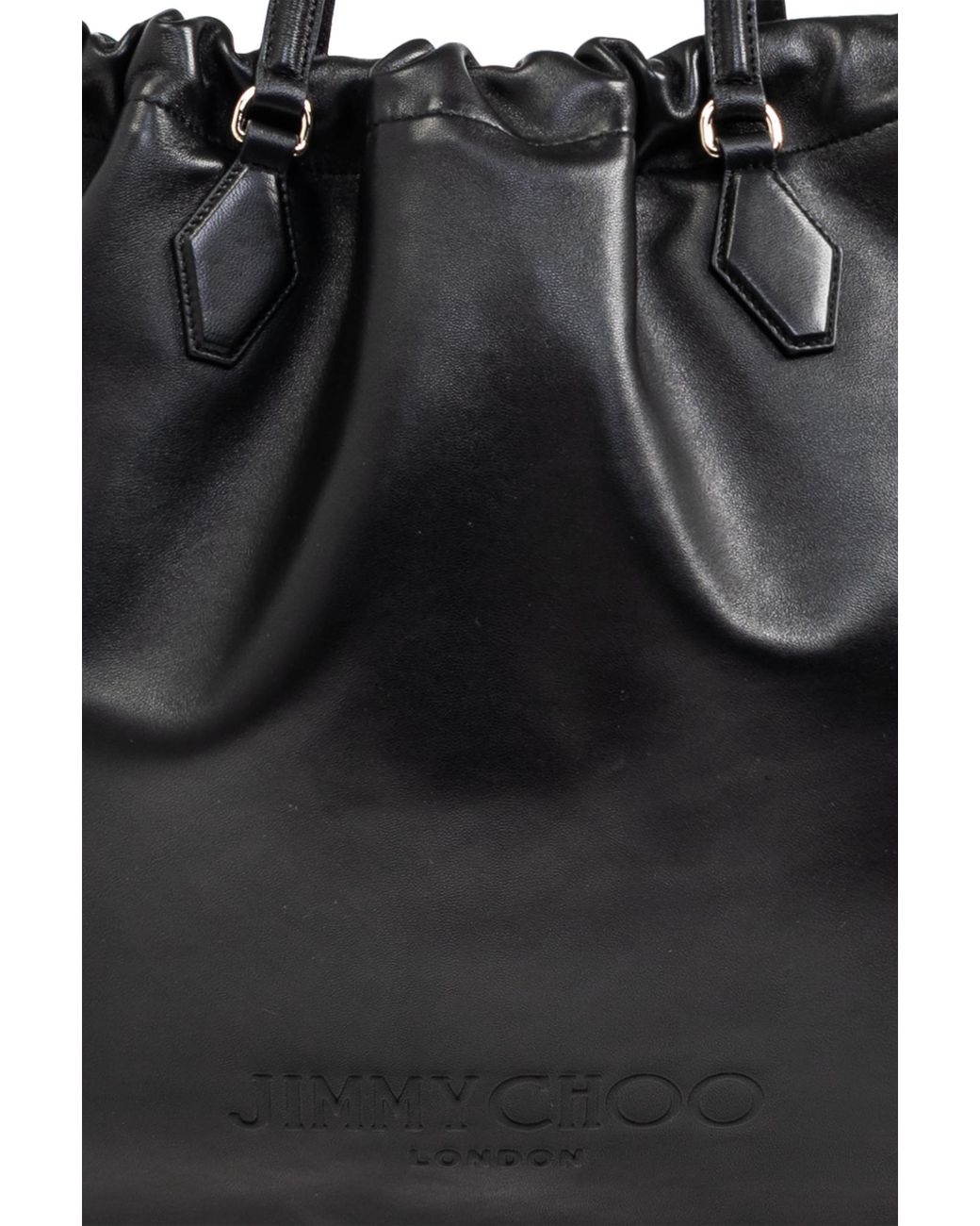 Jimmy Choo Black Shopper Bag "Drawstring Large"