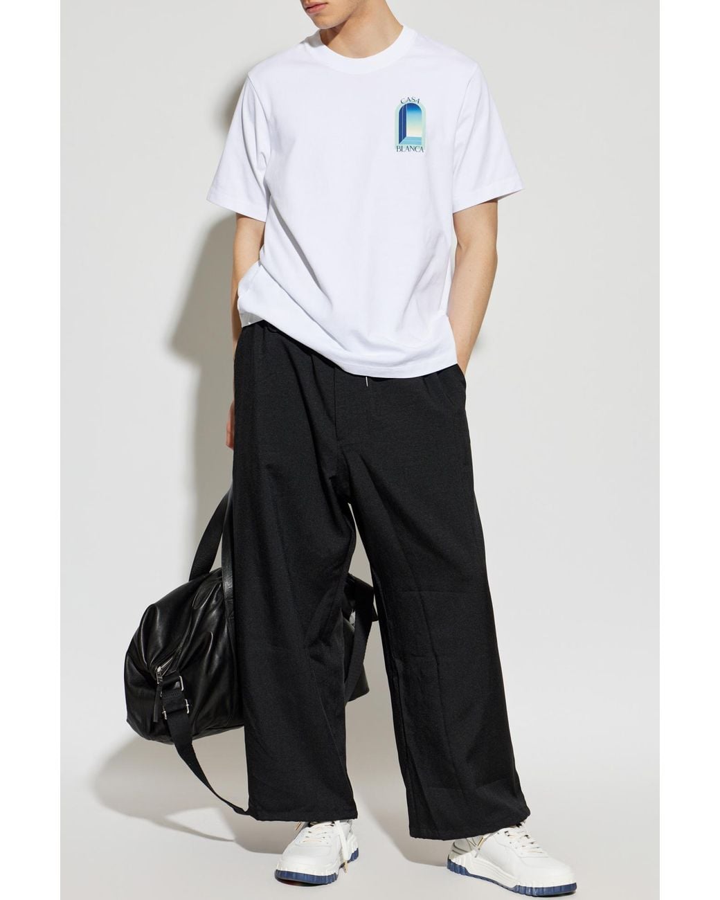 Casablanca White T-Shirt With Colorful Print for men