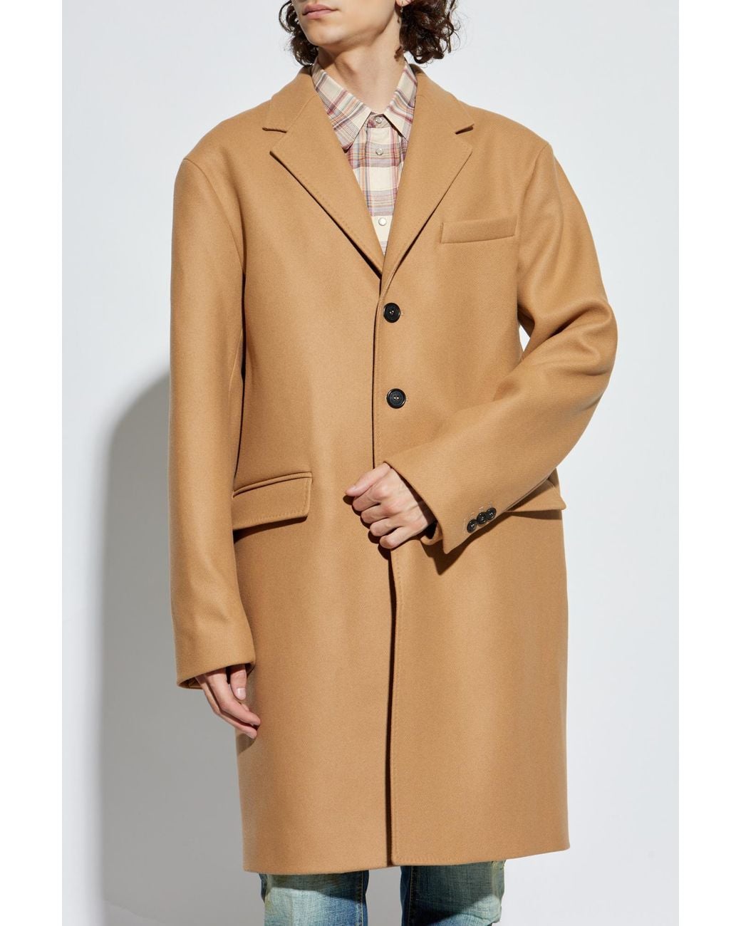 DSquared² Natural Wool Coat for men