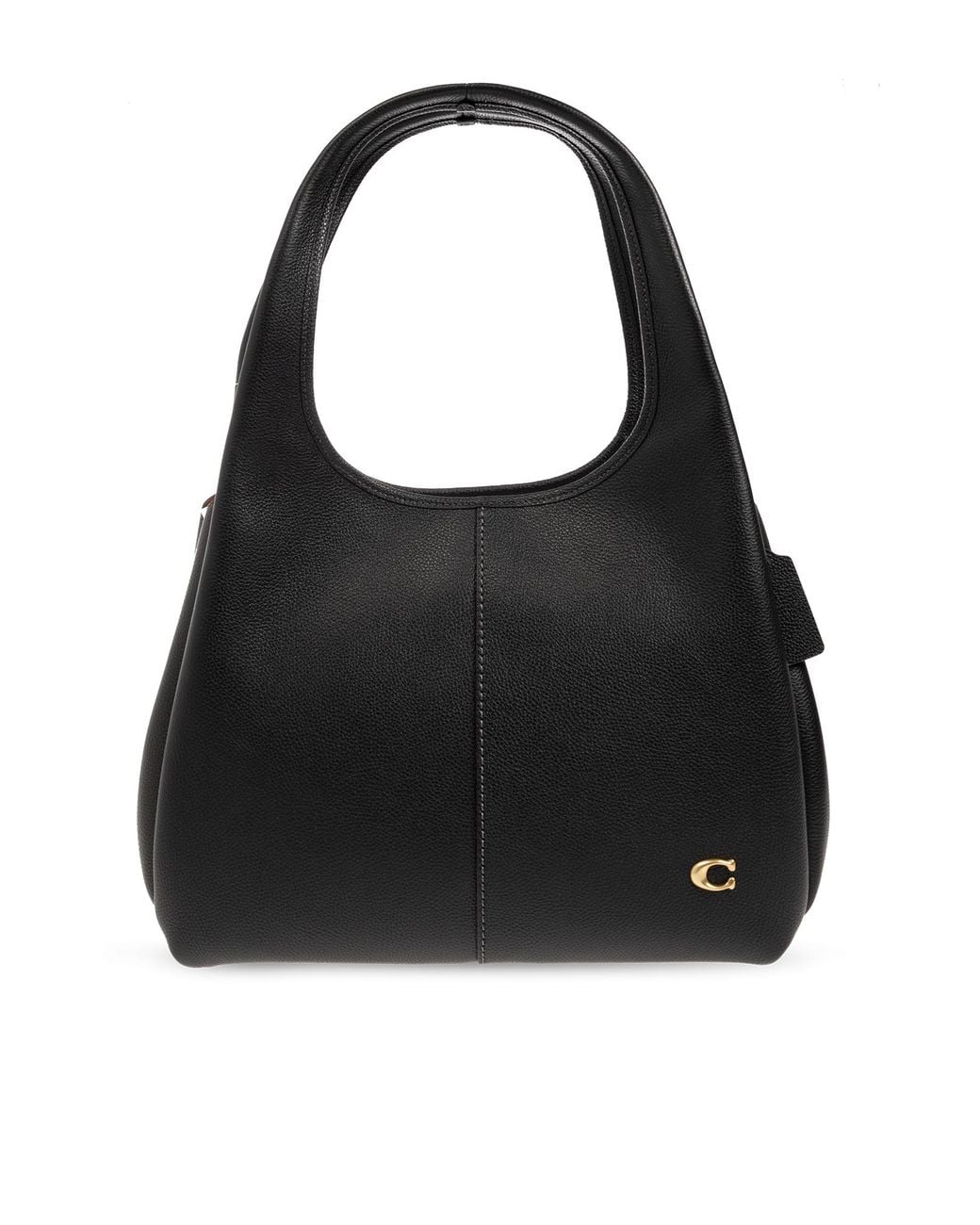 COACH Black Lana Leather Shoulder Bag