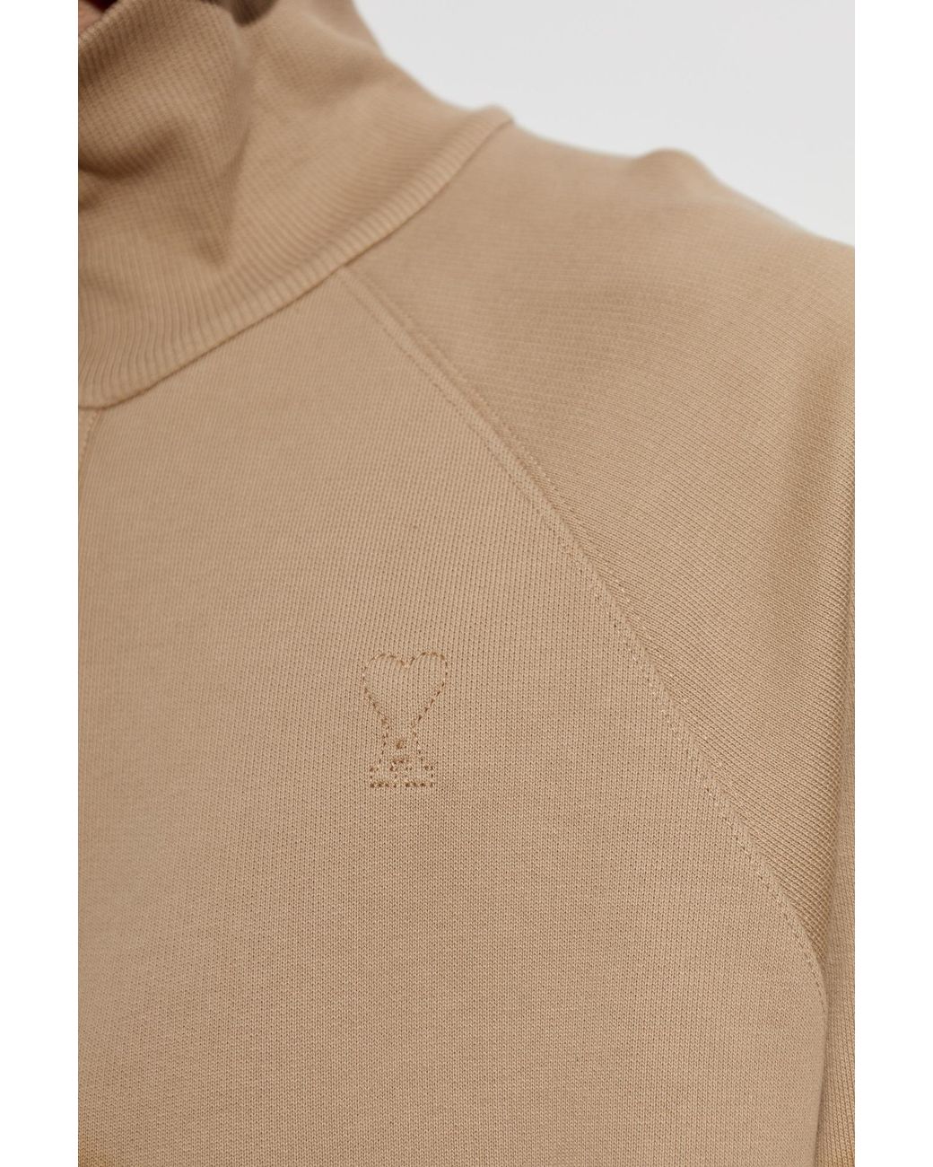 AMI Natural Cotton Sweatshirt With Logo for men