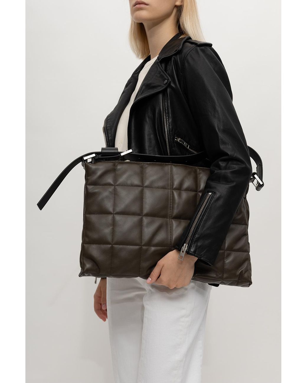 AllSaints 'edbury' Quilted Shoulder Bag in Green Lyst