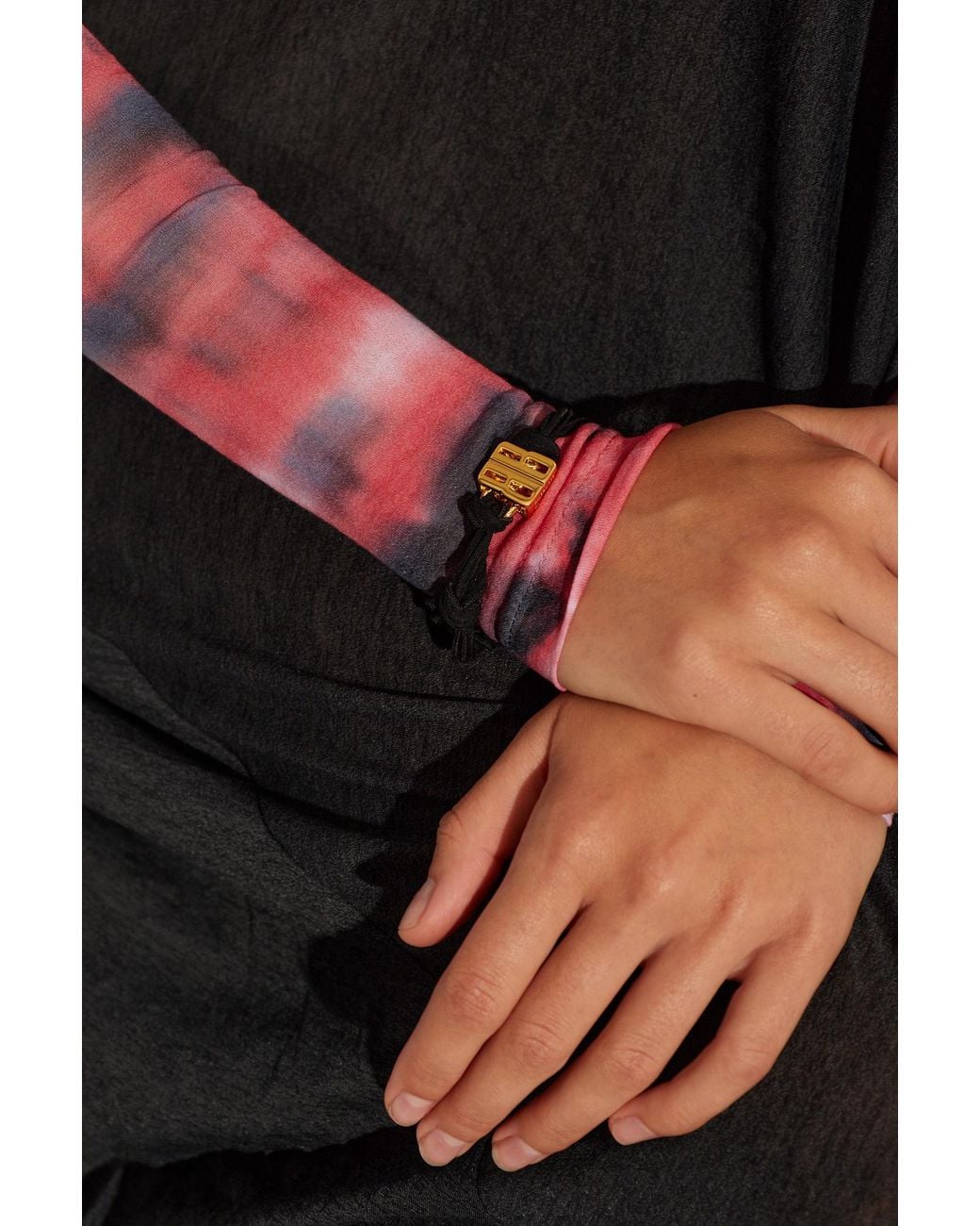 Balenciaga Black Bracelet With Logo