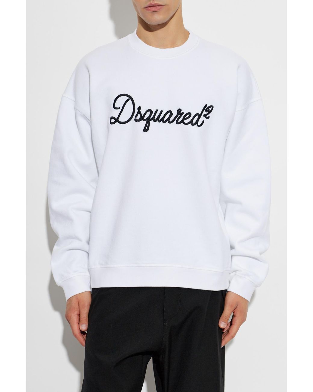 DSquared² White Sweatshirt With Logo for men
