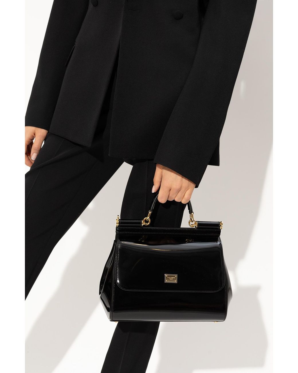 Dolce & Gabbana Black Shoulder Bag With Logo