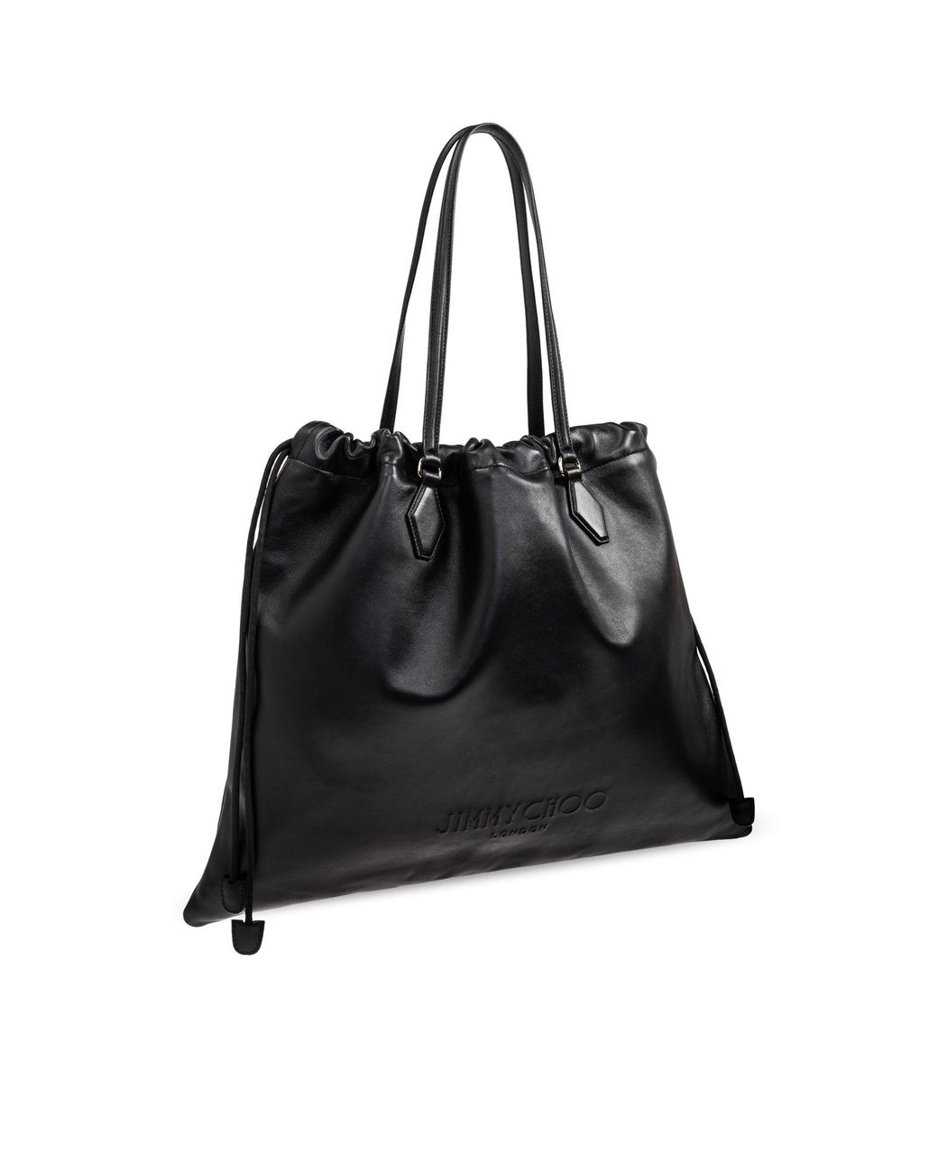 Jimmy Choo Black Shopper Bag "Drawstring Large"