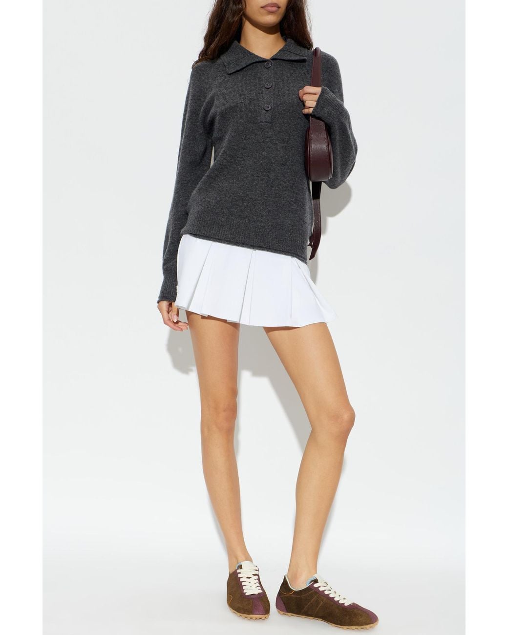 Lacoste Black Wool Long-Sleeve Polo Sweater