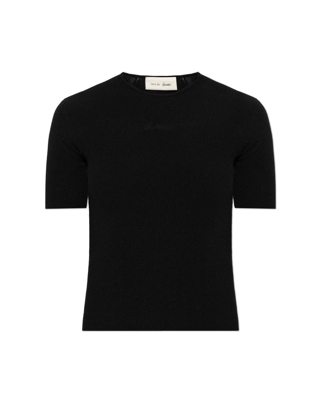 Fear Of God Black Top With Embroidered Logo