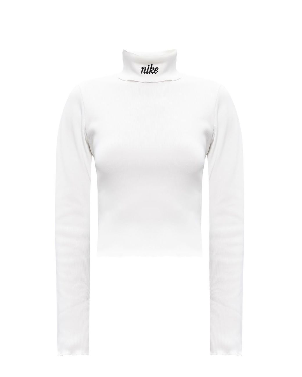 Nike Ribbed Turtleneck Top With Logo |