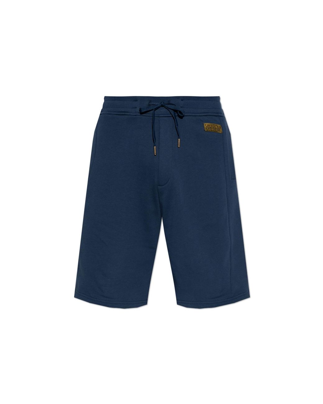 Versace Jeans Couture Blue Sweat Shorts With Application for men