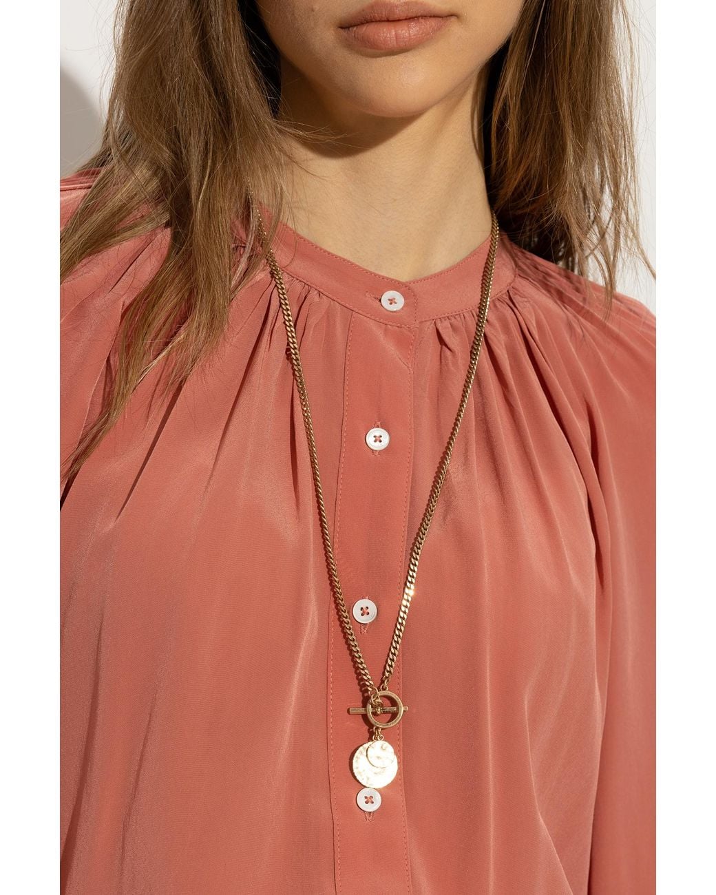 AllSaints White Pendant Necklace