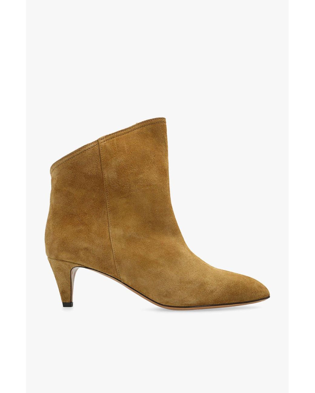 Isabel Marant 'dripi' Heeled Ankle Boots in Natural | Lyst