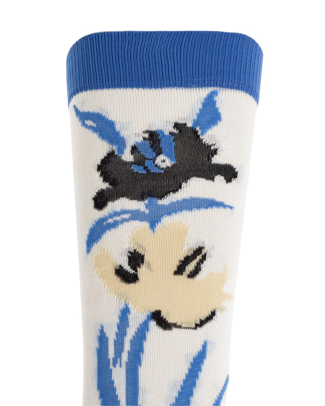 Marni Blue Floral Motif Socks