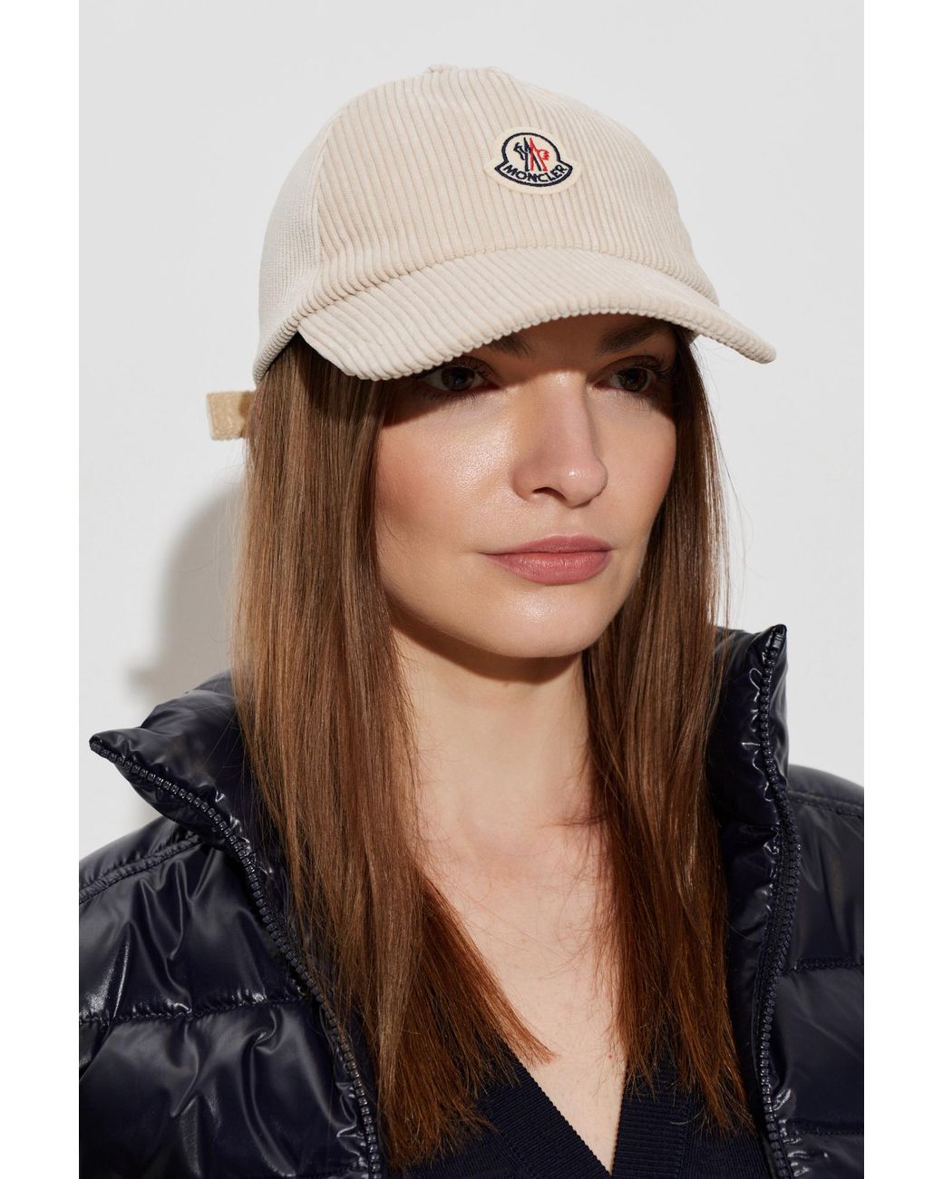 Moncler Natural Corduroy Baseball Cap