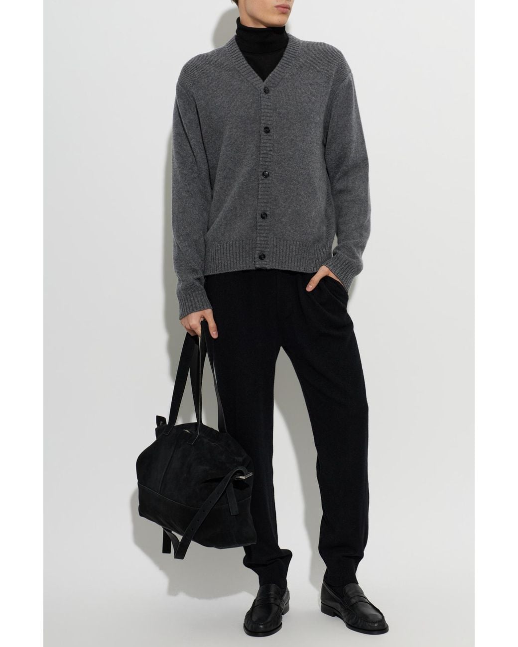 Lisa Yang Gray Cashmere Cardigan 'Fenris' for men