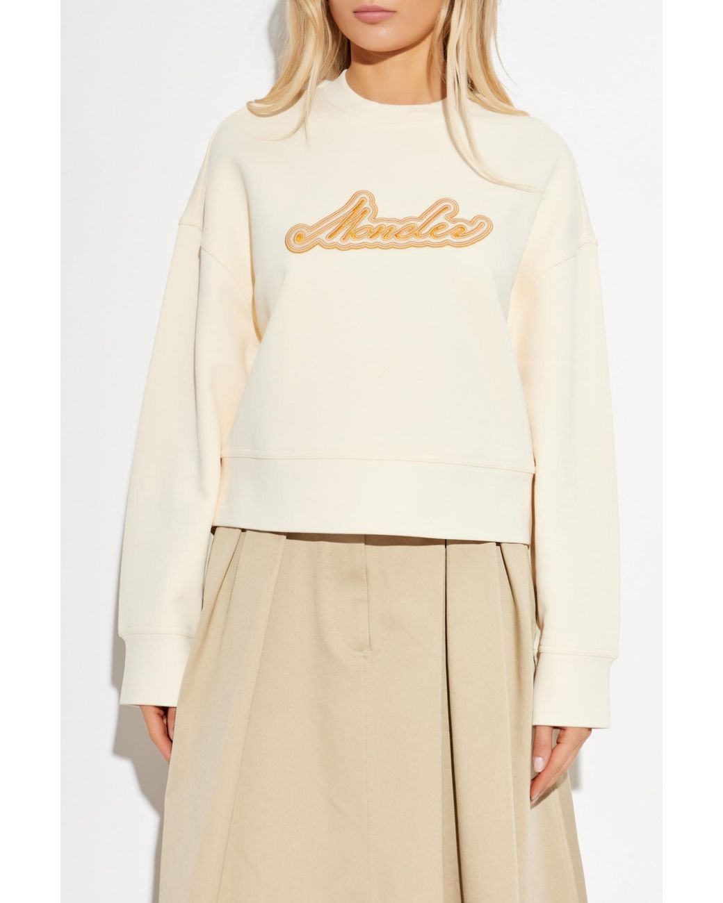 Moncler Natural Sweatshirt With Logo