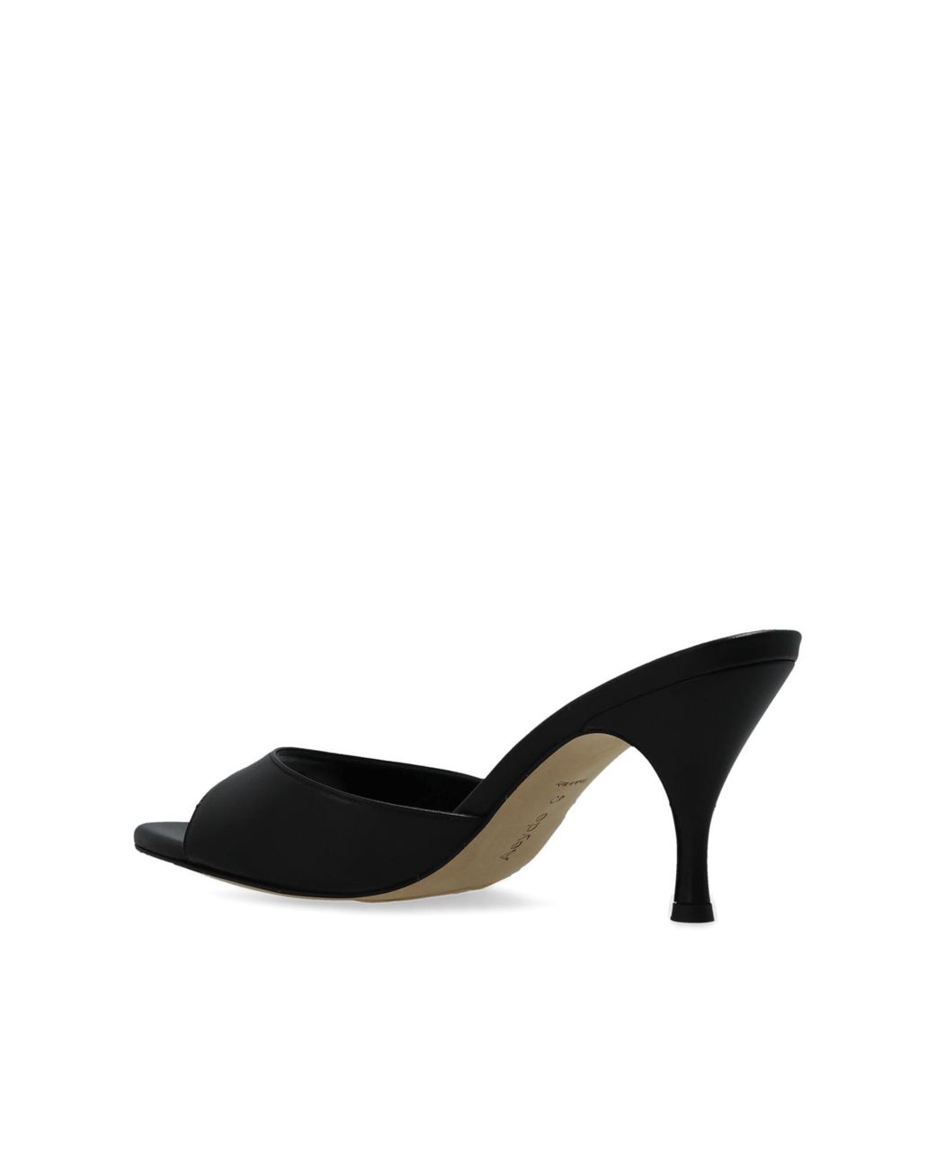 Aeyde Black Heeled Mules "Samia"