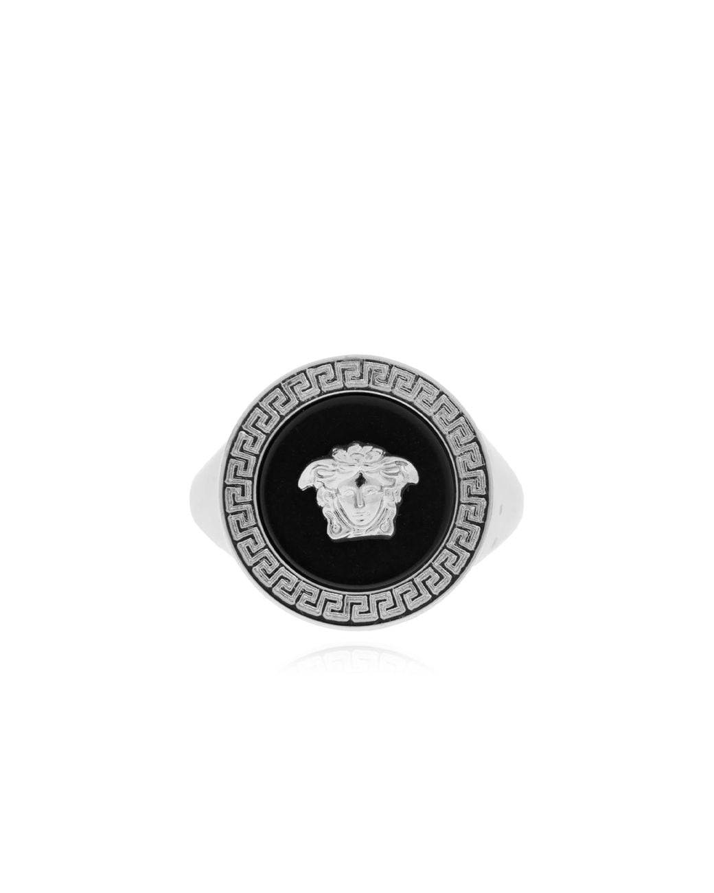 Versace Black Brass Ring for men