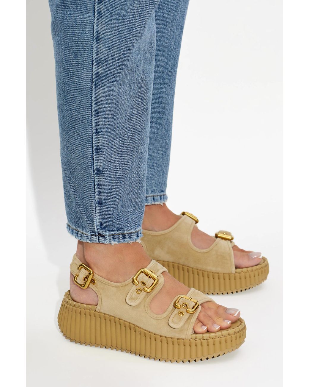 Chloé Natural 'Nama' Platform Sandals