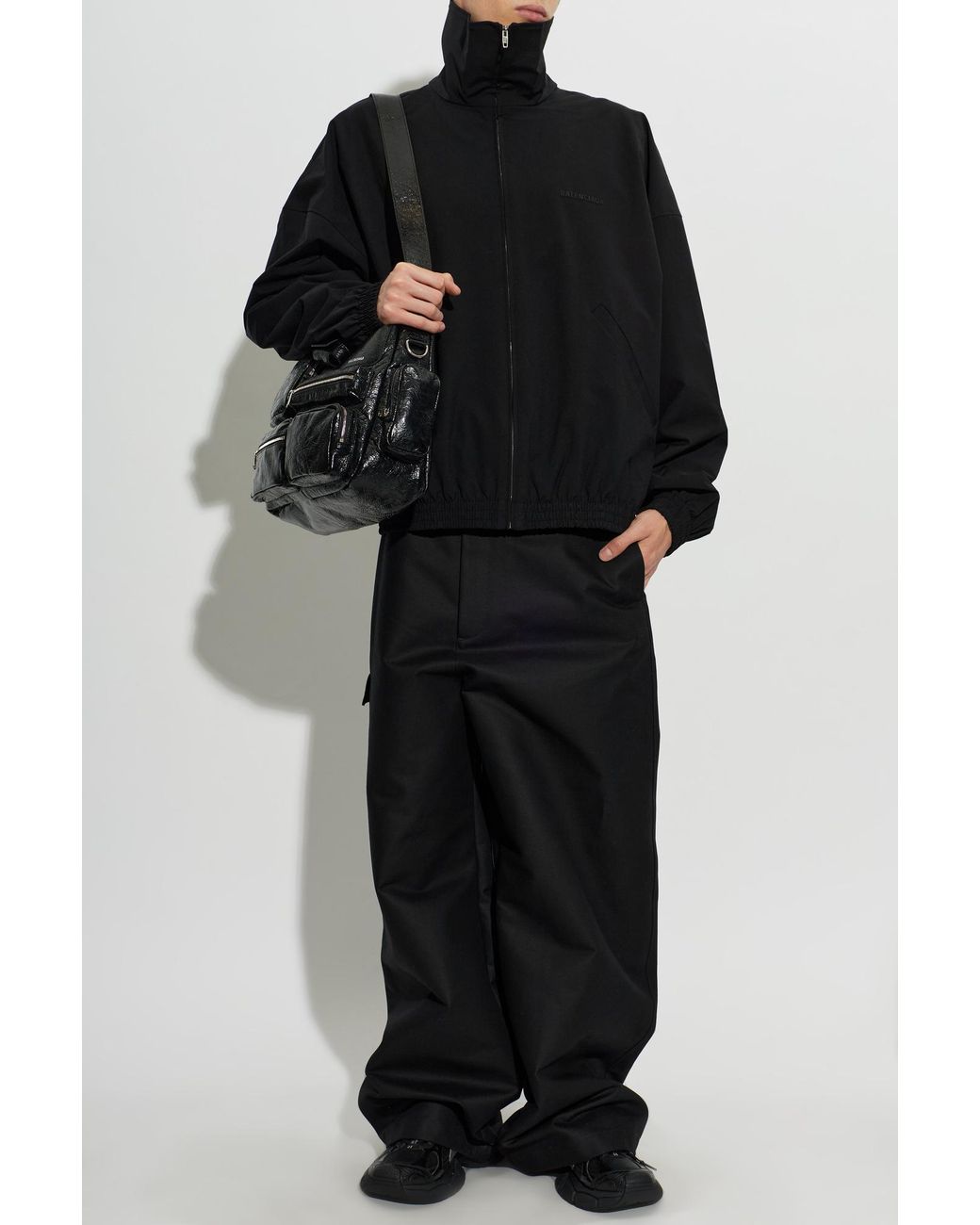 Balenciaga Black Wide-Leg Trousers for men