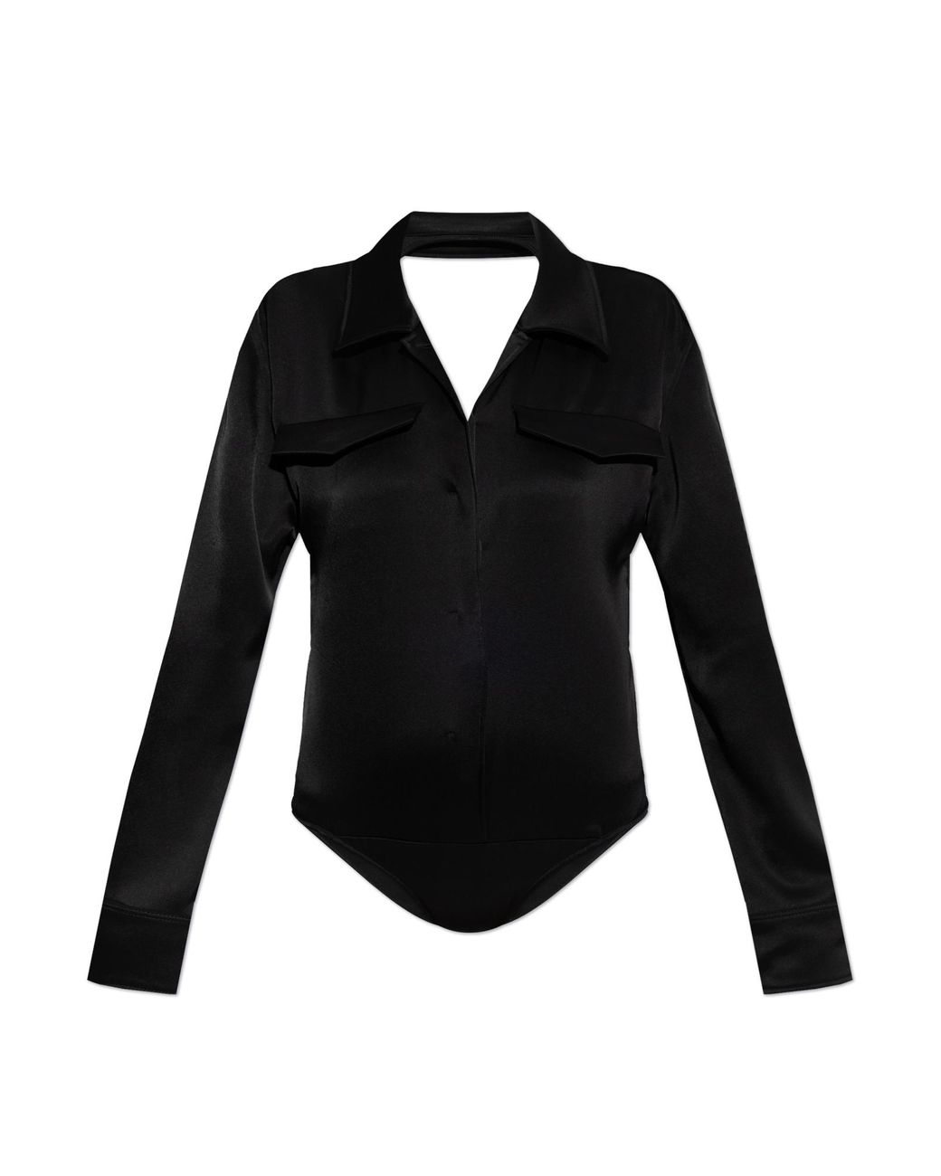 Courreges Black Bodysuit With Pockets