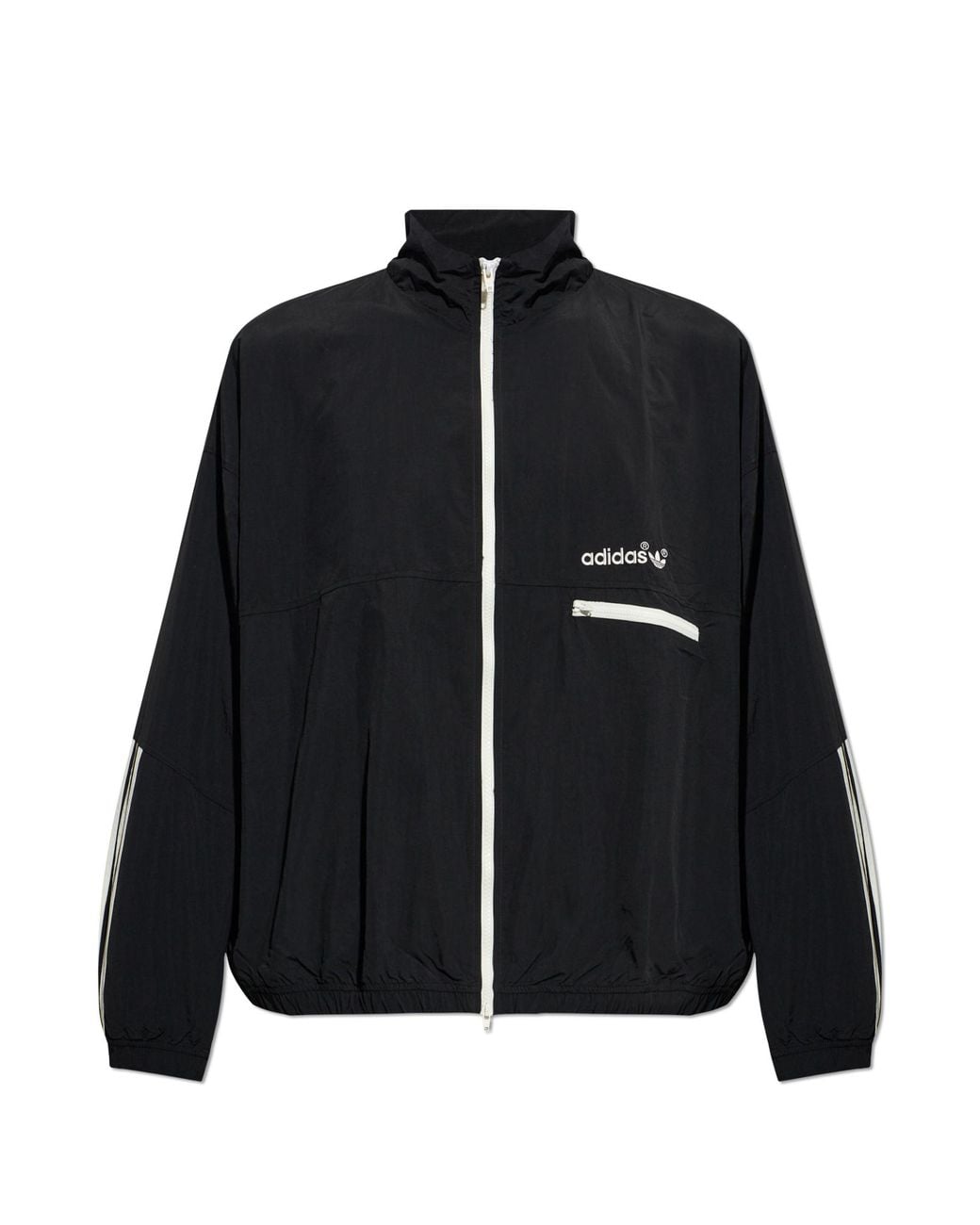 Adidas Originals Black Embroidered Logo Sweatshirt for men