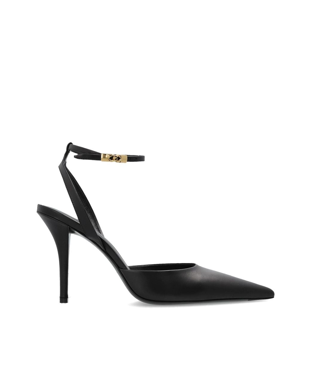 Balmain White Leather High-Heeled Shoes