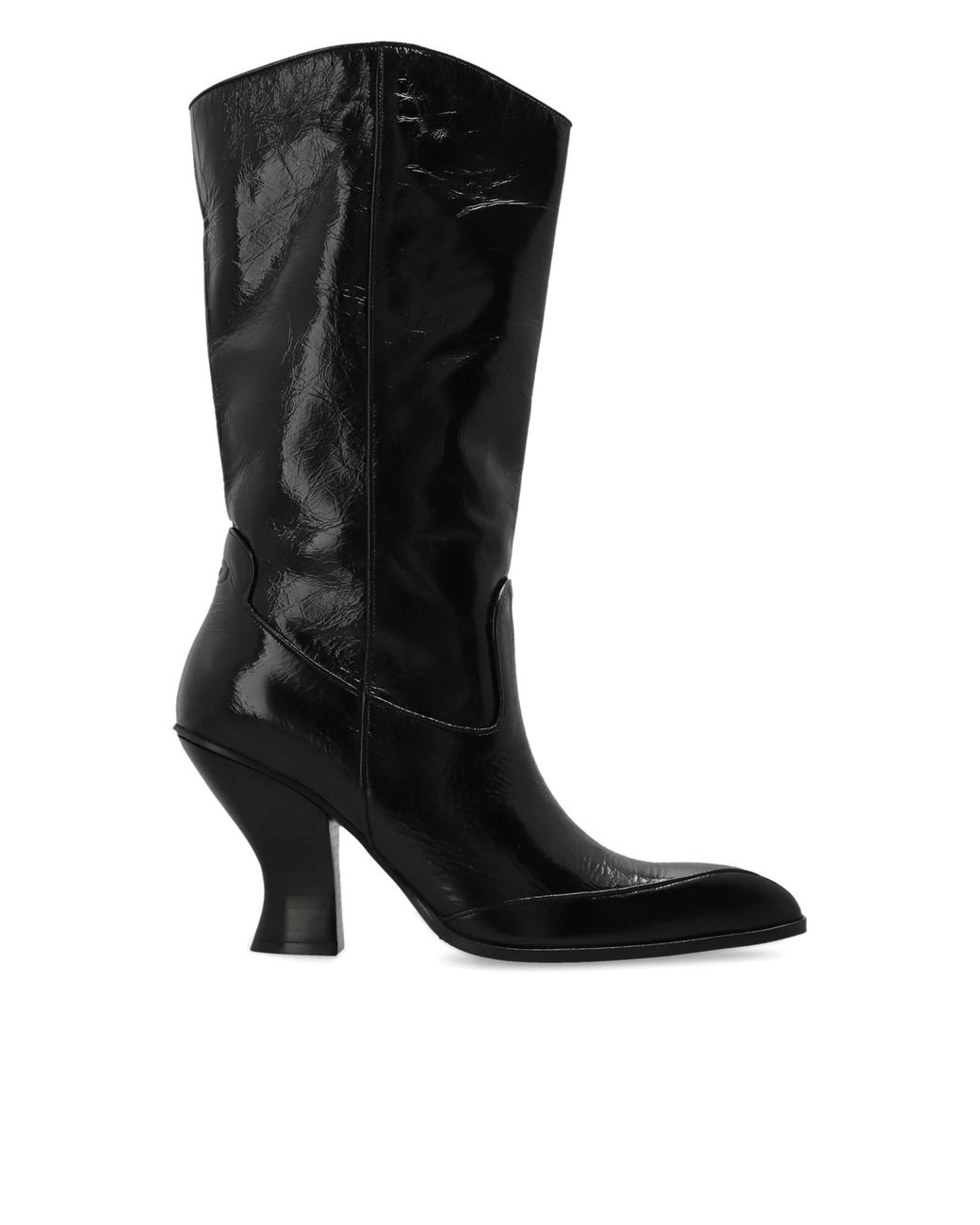 DIESEL Black Heeled Boots 'D-Luffy-75-Tube'