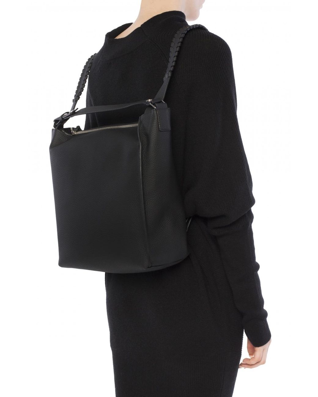 AllSaints Women's Kita Small Leather Backpack in Black | Lyst