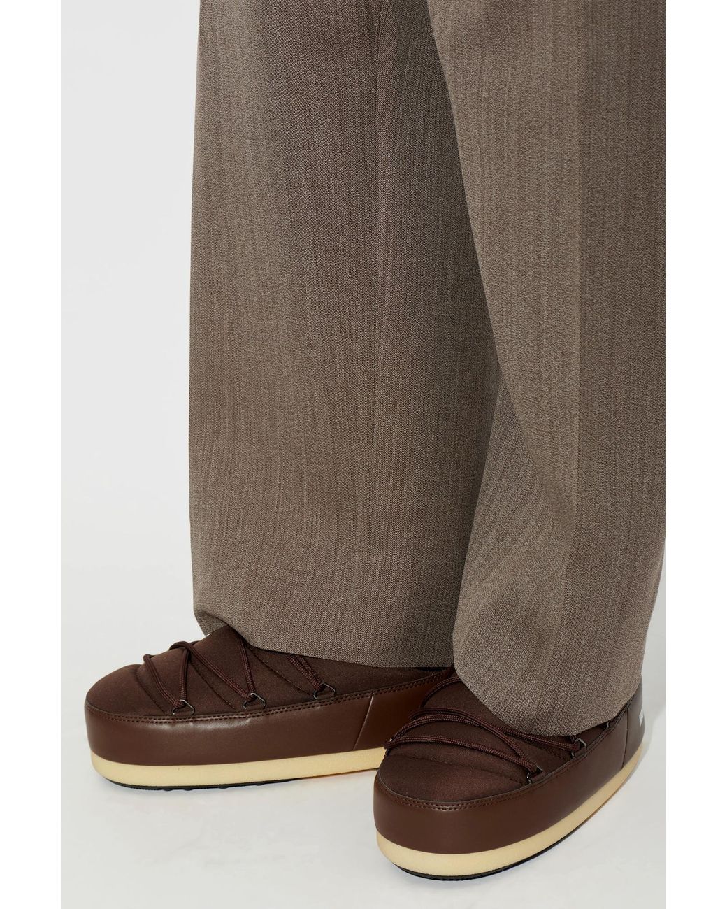 Moon Boot Brown 'Mb Evx Nylon' Slides for men