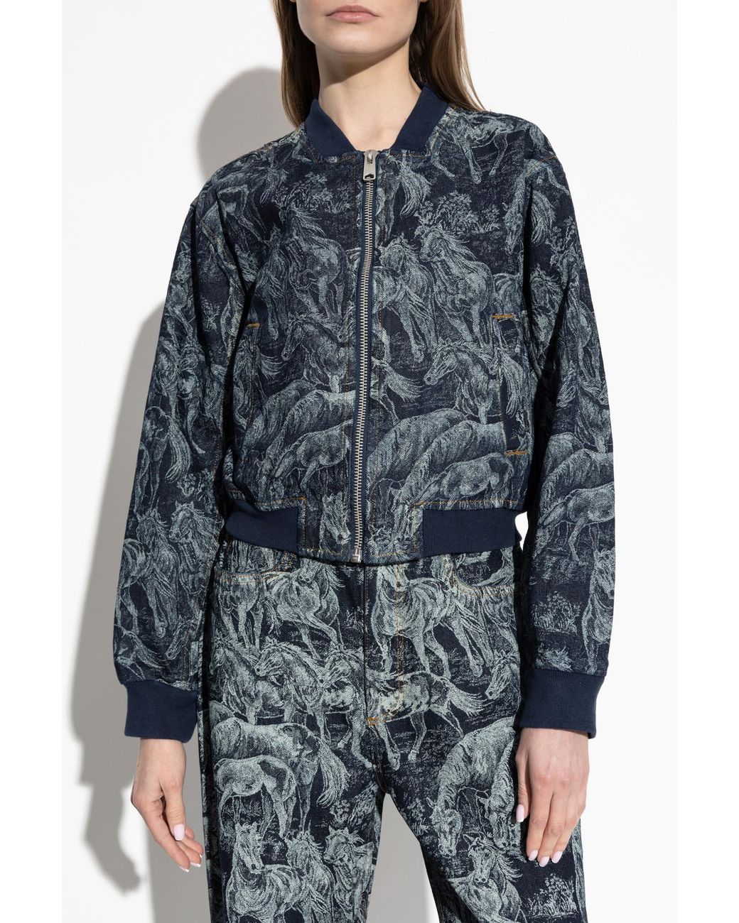 AllSaints Blue 'Kaytra' Denim Jacket