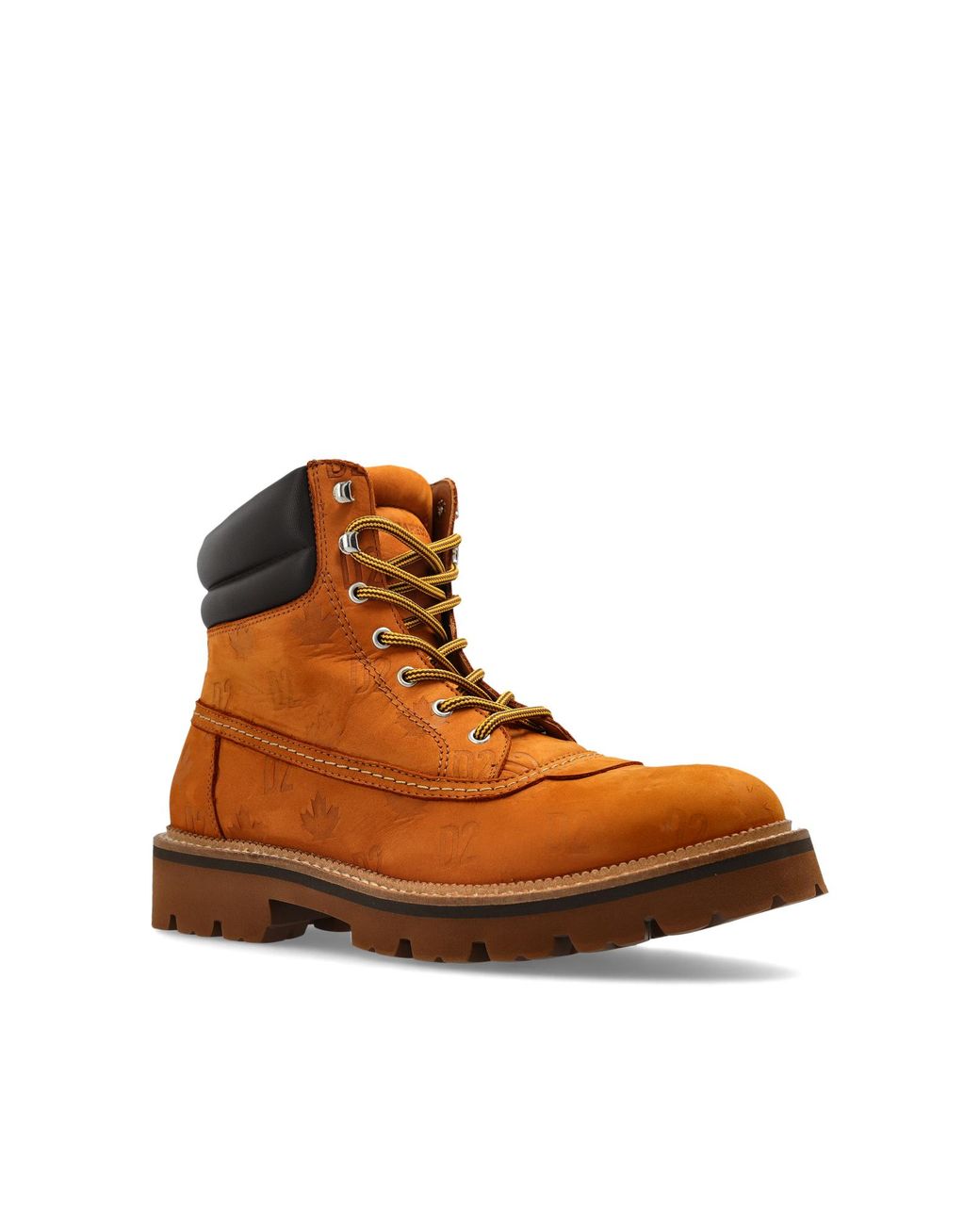 DSquared² Brown Leather Shoes "D2 Monogram" for men