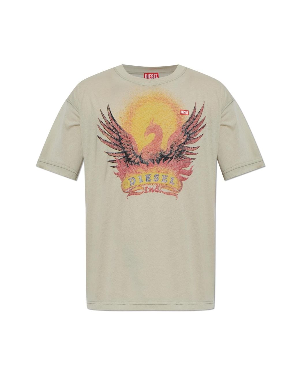 DIESEL White T-Shirt 'T-Norm-Aa1' for men