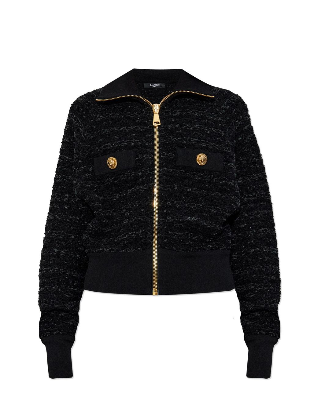 Balmain Black Jacket With Decorative Buttons