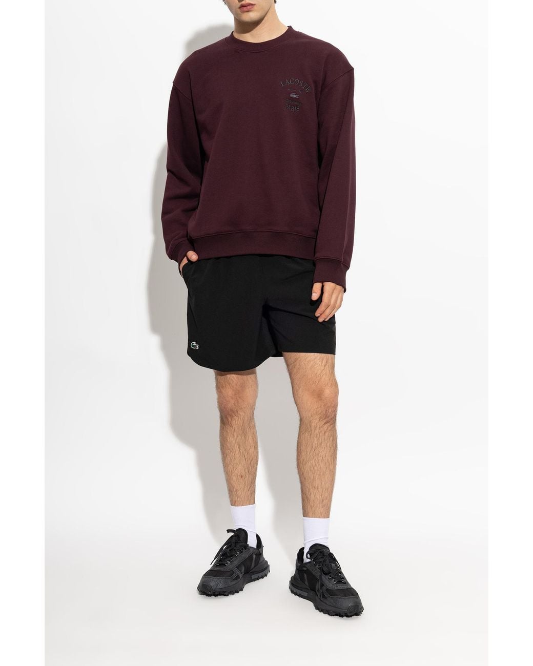 Lacoste Red Shorts With Logo Patch for men