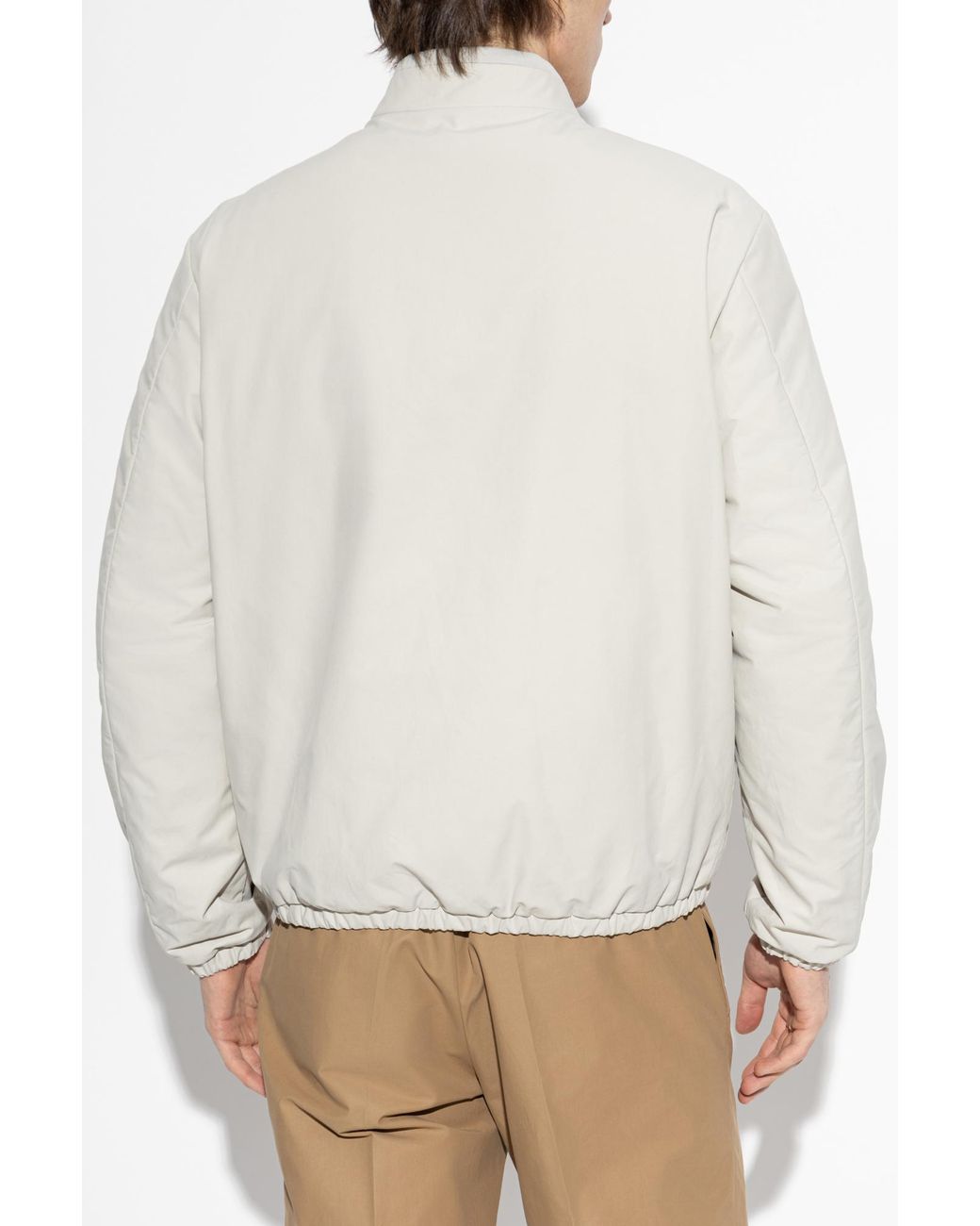 Moncler Gray Reversible Jacket "Tafoni" for men