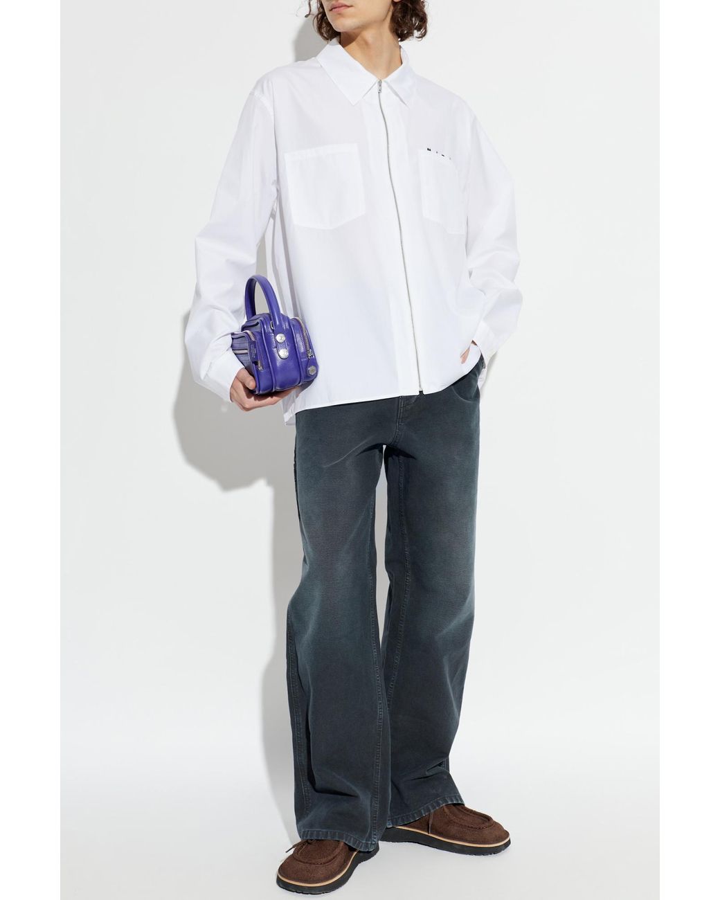 Marni Blue Jeans With Logo for men