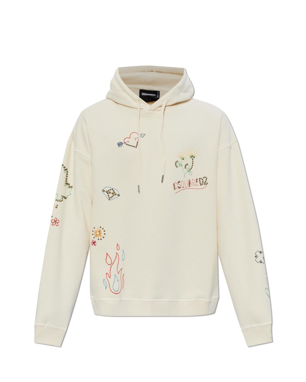DSquared² White Sweatshirt With Logo for men