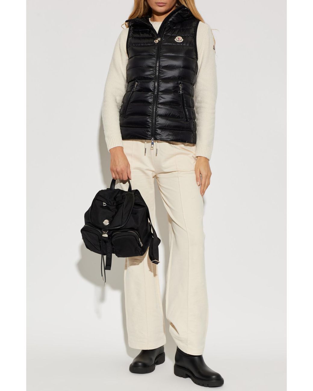 Moncler Black Quilted Vest 'Glygosse'