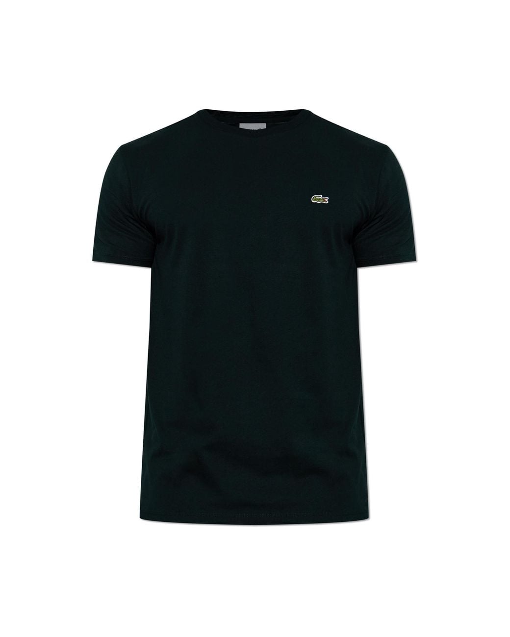 Lacoste Black T-Shirt With Logo Patch for men