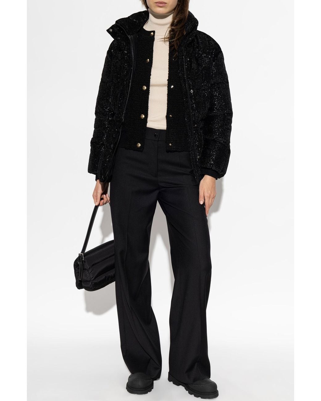 Moncler Black 'Mouettes' Down Jacket