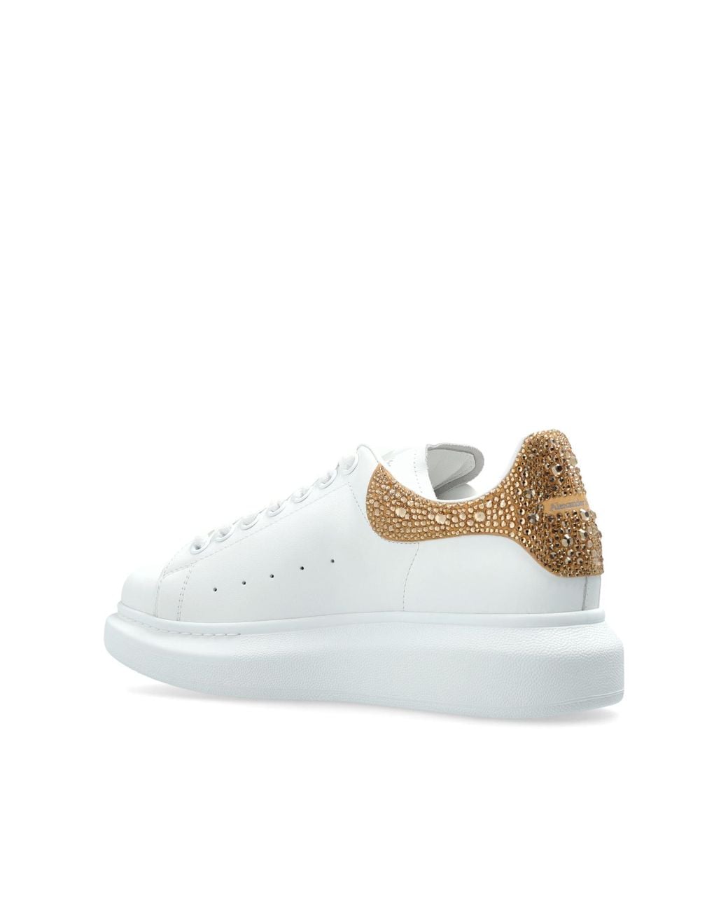 McQueen White Sports Shoes With Shiny Appliqués