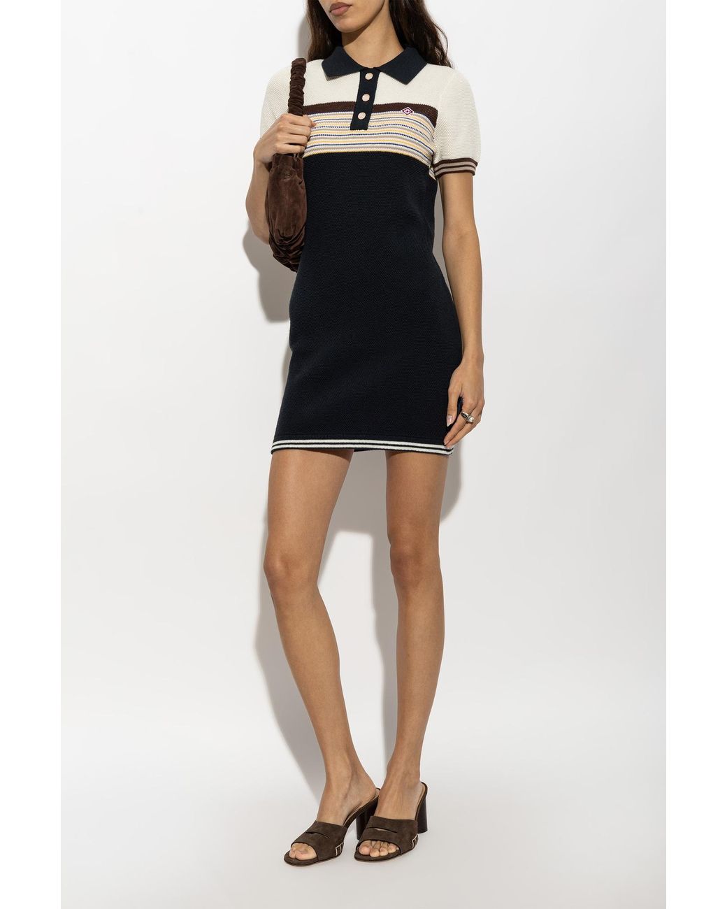 Casablanca Black Dress With Logo Patch