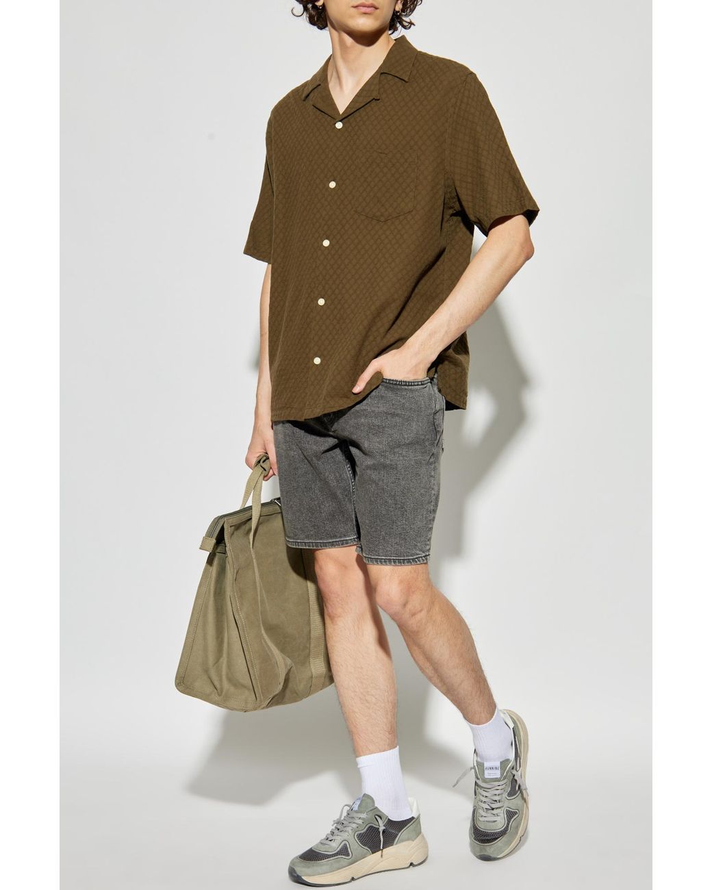 AllSaints Gray "Switch" Shorts for men