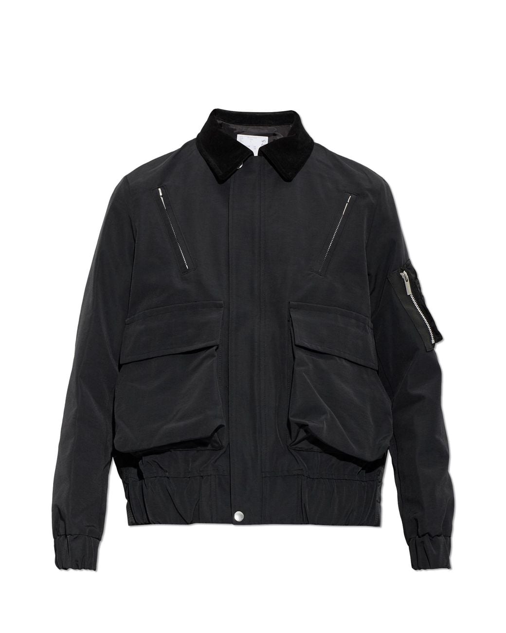 Sacai Black Jacket With Multiple Pockets
