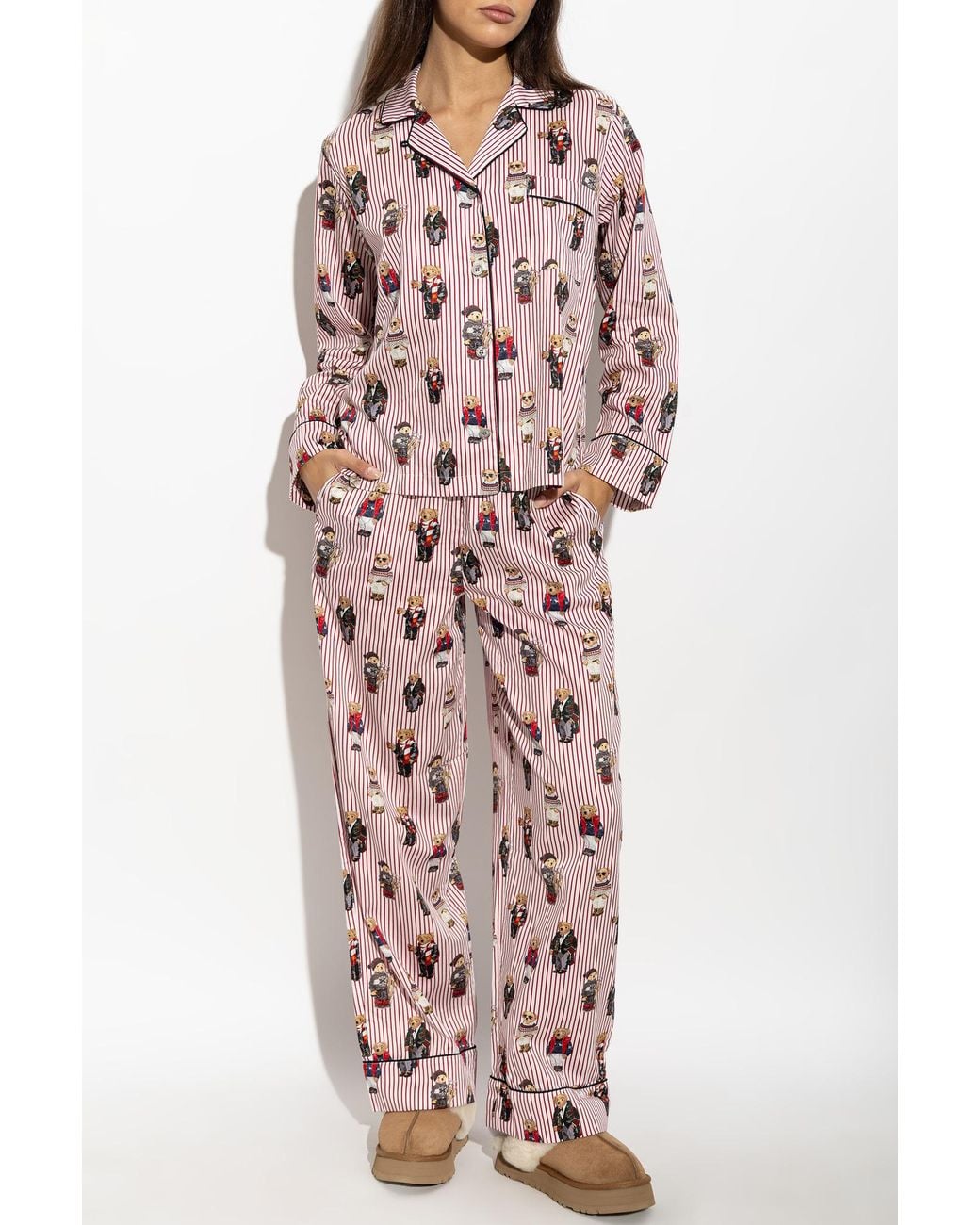 Polo Ralph Lauren Pink Cotton Printed Pajama Set