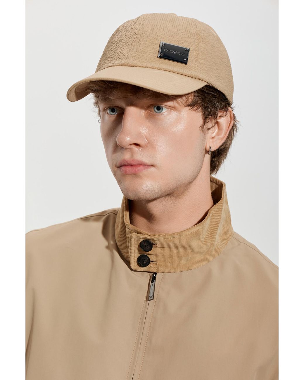 Emporio Armani Natural Baseball Cap for men