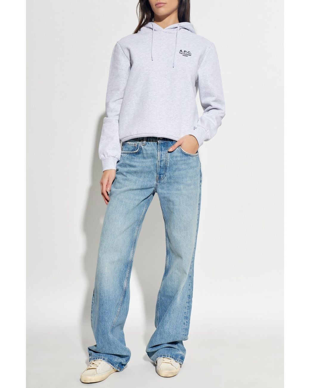 A.P.C. White Sweatshirt With Embroidered Logo